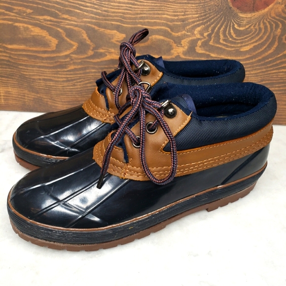 Vintage totes duck womens shoes with thermolite insulation brown & navy … - Picture 1 of 10